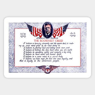 The Teddy Roosevelt Creed Magnet